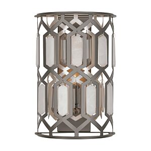 Hexly 1-Light Wall Sconce in Bronze & Sultry Silver