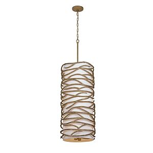 Branch Reality 9-Light Foyer Pendant in Ashen Gold