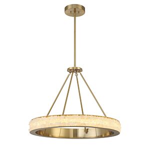 Divinely 1-Light LED Chandelier in Celeste Brass