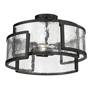 Bella Collina 3-Light Semi-Flush Mount in Coal