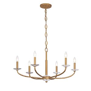 Atella 6-Light Chandelier in Ashen Gold