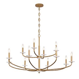 Atella 12-Light Chandelier in Ashen Gold