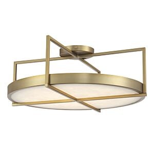 Boada 1-Light LED Semi-Flush Mount in Soft Brass