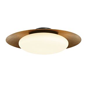 Zinola 1-Light LED Flush Mount in Sand Coal & Halcyon Gold