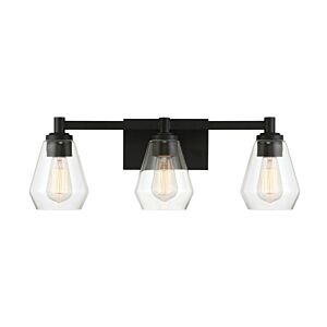 Clarity 3-Light Bathroom Vanity Light in Coal