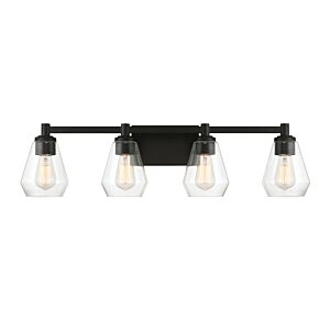 Clarity 4-Light Bathroom Vanity Light in Coal