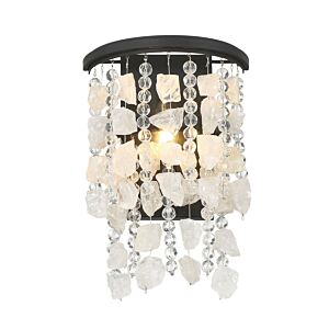 Shimmering Elegance 1-Light Wall Sconce in Sand Coal