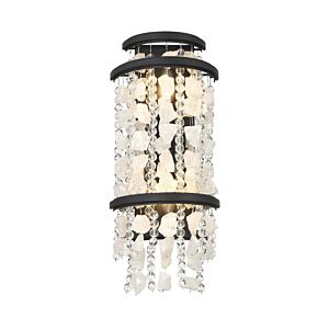 Shimmering Elegance 2-Light Wall Sconce in Sand Coal