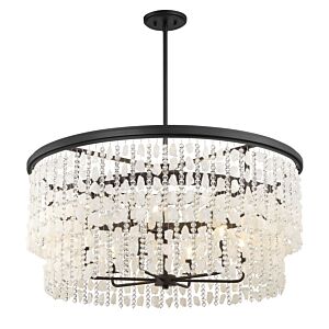 Shimmering Elegance 9-Light Chandelier in Sand Coal