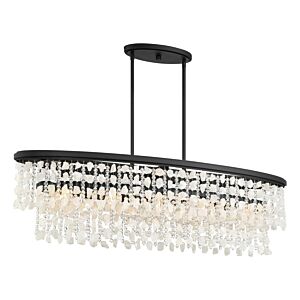 Shimmering Elegance 5-Light Island Pendant in Sand Coal