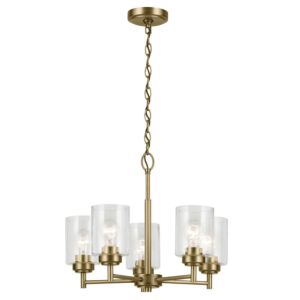 Winslow 5-Light Chandelier in Natural Brass