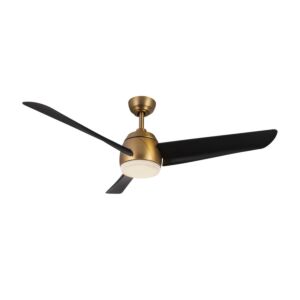 Thalia 54" Outdoor Ceiling Fan in Brushed Gold with Matte Black