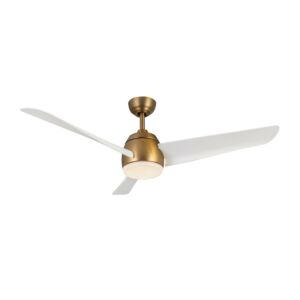 Thalia 54" Outdoor Ceiling Fan in Brushed Gold with Matte White