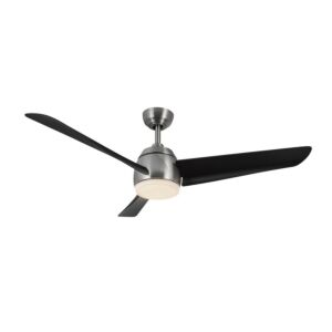 Thalia 54" Outdoor Ceiling Fan in Brushed Nickel with Matte Black