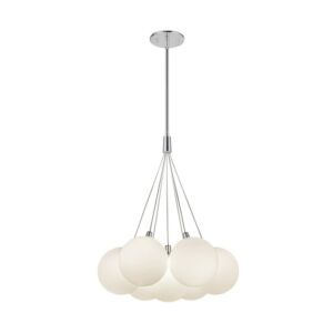 Bolla LED Chandelier in Opal Glass