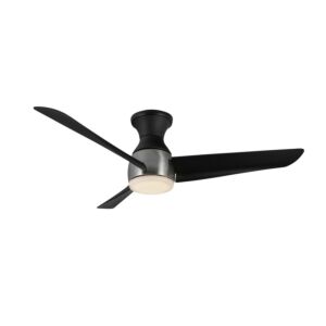 Thalia 54" Hugger Fan in Brushed Nickel with Matte Black