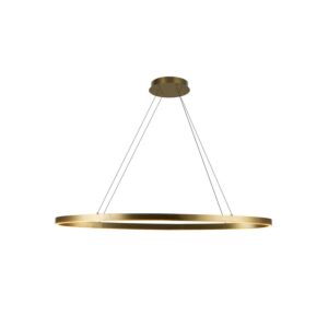 Ovale LED Linear Pendant in Brushed Gold