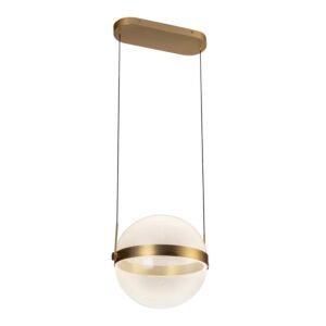 Pisces LED Pendant in Brushed Gold with Light Guide