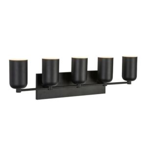 Nola 5-Light Bathroom Vanity Light in Black