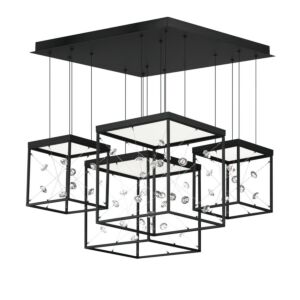 Entanglement 1-Light LED Pendant in Black