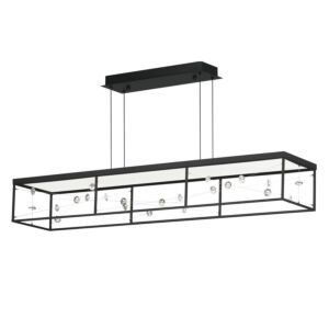 Entanglement 1-Light LED Linear Pendant in Black