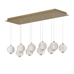 Rhythm 10-Light LED Linear Pendant in Gold