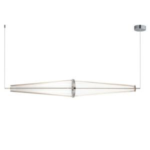 Quasar 3-Light LED Linear Pendant in Polished Chrome