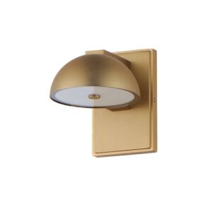 Cauldron 1-Light LED Outdoor Wall Sconce in Gold