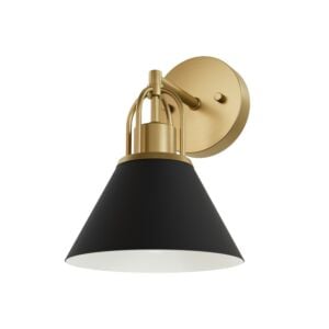 Carrington Isle 1-Light Wall Sconce in Matte Black