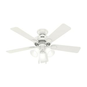 Swanson 3-Light 44" Hanging Ceiling Fan in Fresh White