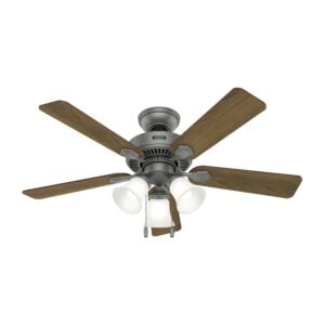 Swanson 3-Light 44" Hanging Ceiling Fan in Matte Silver