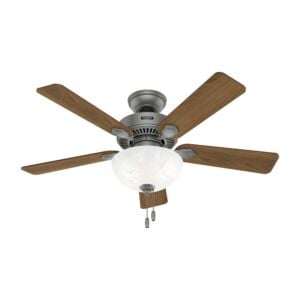 Swanson 2-Light 44" Hanging Ceiling Fan in Matte Silver