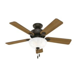 Swanson 2-Light 44" Hanging Ceiling Fan in New Bronze