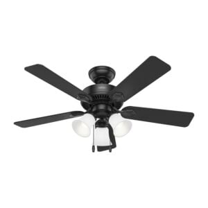 Swanson 3-Light 44" Hanging Ceiling Fan in Matte Black