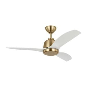 Avila 1-Light 44" Outdoor Ceiling Fan in Satin Brass