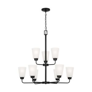 Kerrville 9-Light Chandelier in Midnight Black