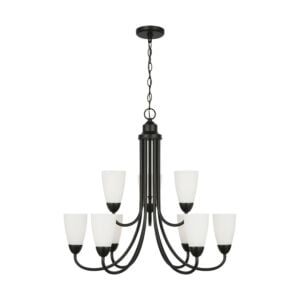 Seville 9-Light Chandelier in Midnight Black