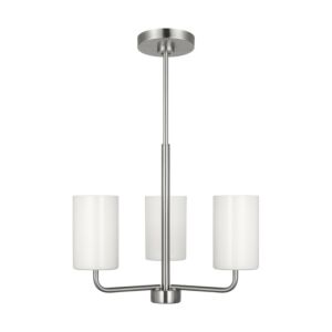 Rhett 3-Light Chandelier in Brushed Steel