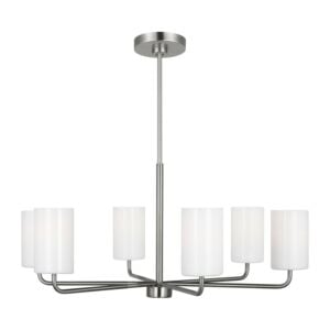 Rhett 6-Light Chandelier in Brushed Steel