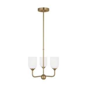 Emile 3-Light Chandelier in Satin Bronze