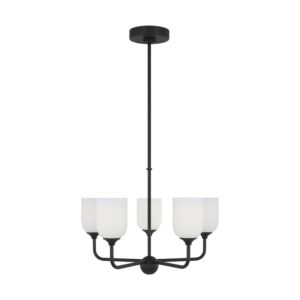 Emile 5-Light Chandelier in Midnight Black