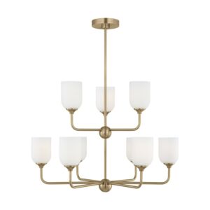 Emile 9-Light Chandelier in Satin Bronze