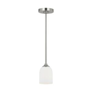 Emile 1-Light Mini Pendant in Brushed Steel