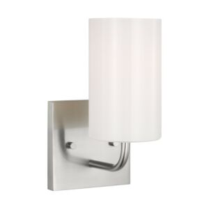 Rhett 1-Light Bathroom Vanity Light in Brushed Steel