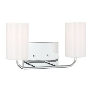 Rhett 2-Light Bathroom Vanity Light in Chrome