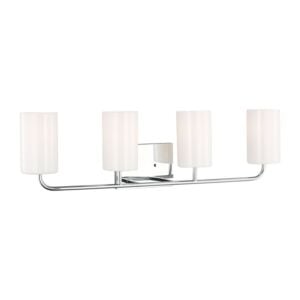 Rhett 4-Light Bathroom Vanity Light in Chrome