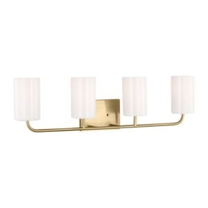 Rhett 4-Light Bathroom Vanity Light in Satin Bronze