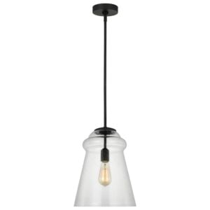 Loras 1-Light Pendant in Midnight Black