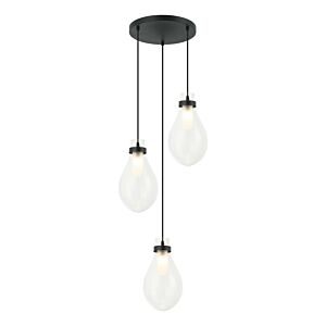 Seranna 3-Light Pendant in Matte Black