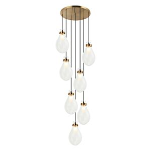 Seranna 7-Light Pendant in Aged Gold Brass